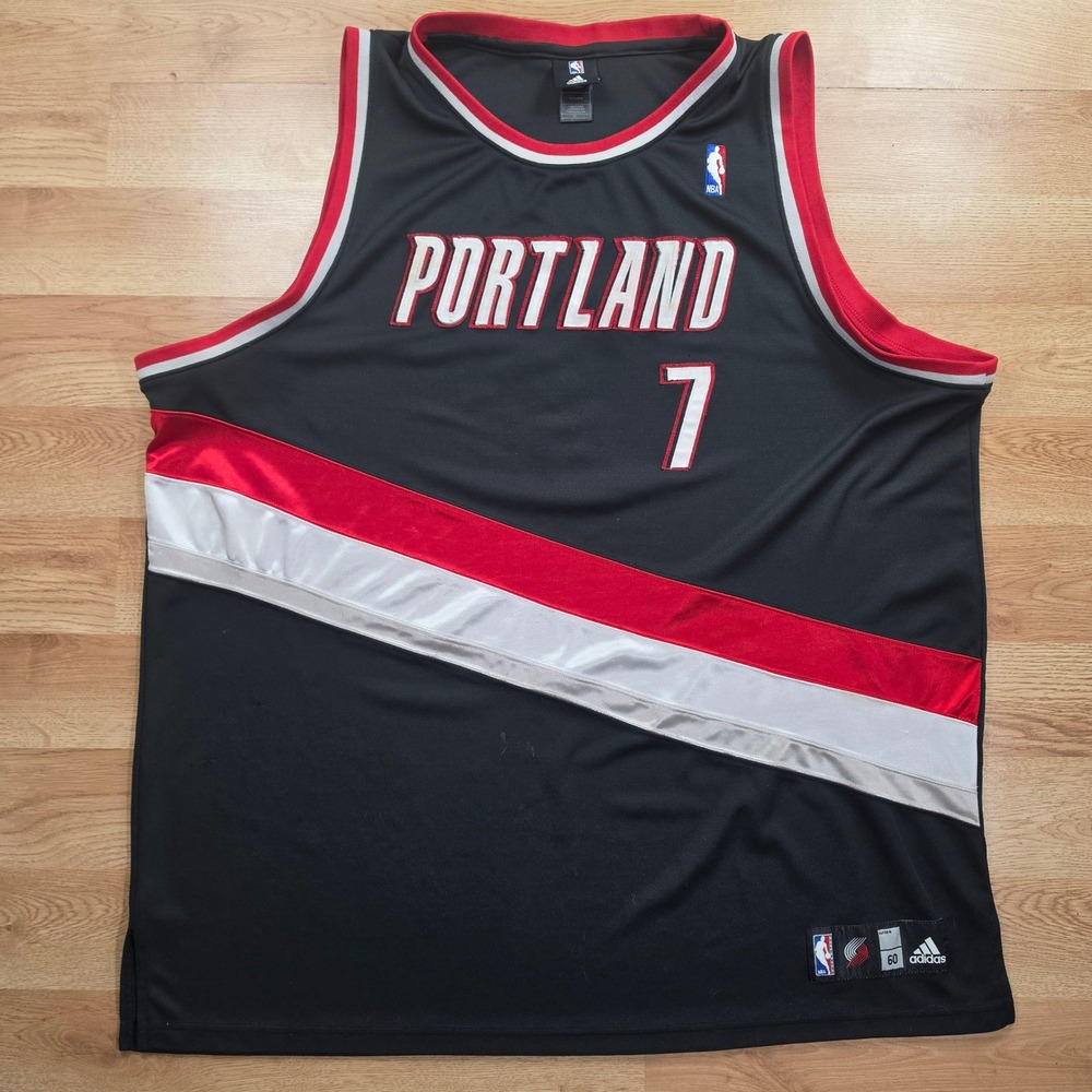 Adidas Portland Trail Blazers Mens 60 Brandon Roy 7 Jersey Black NBA 7 Stitched